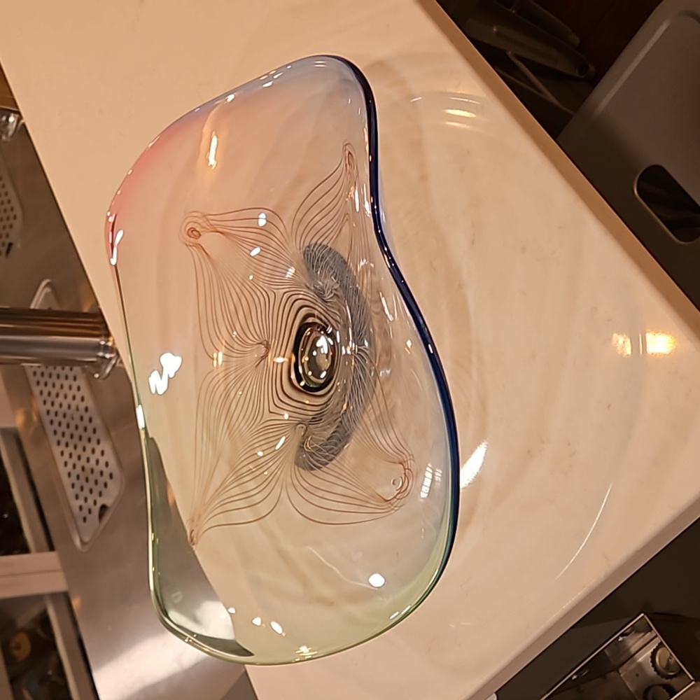 Adam Jablonski hand made crystal from Poland bowl centerpiece